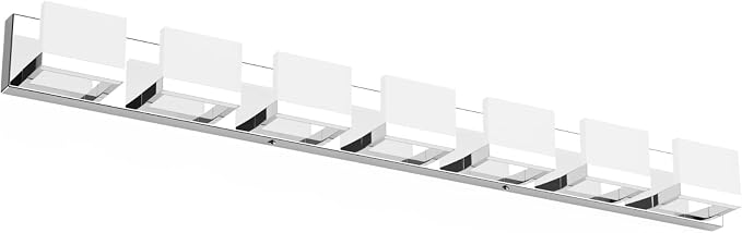 Tipace LED Modern Bathroom Vanity Light Fixtures, 7 Lights Chrome Vanity by Tipace