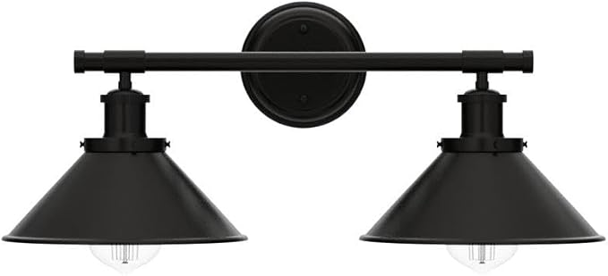 Licperron Black 2-Light Vanity Wall Sconce Lighting, Farmhouse Bathroom Wall - Image 4