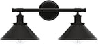 Licperron Black 2-Light Vanity Wall Sconce Lighting, Farmhouse Bathroom Wall - Image 4