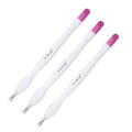 IVON 3 Pack Nail Cuticle Trimmer Pusher Remover, Double End & White Handle by IVON