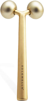 Facial Cooling Metal Gold Roller Massager, Contours Jawline, Promotes Lymphatic by Solewells