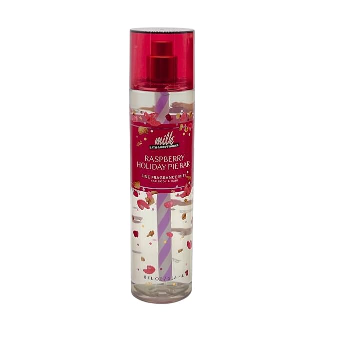 Bath & Body Works MILK Collections RASPBERRY HOLIDAY PIE BAR Diamond Shimmer - Image 7