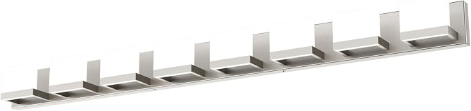Tipace 8 Lights LED Modern Vanity Light Brushed Nickel Bathroom Lighting by Tipace