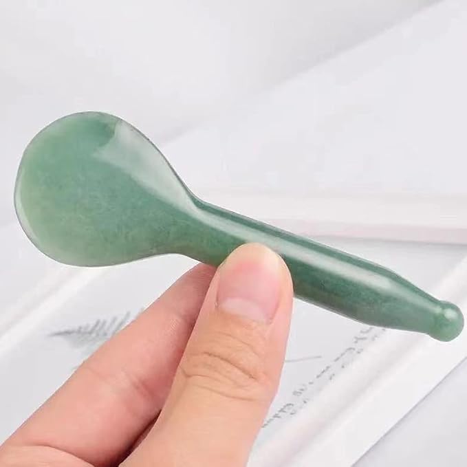 Jade Gua Sha Massage Tools Facial Tool Natural Green Gua Sha Anti Aging Facial - Image 2