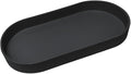 Black Small Tray, Oval Tray for Kitchen Counter, Bathtub Bathroom Vanity Items by VCREATC-VCREATEFORCUSTOMER