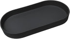 Black Small Tray, Oval Tray for Kitchen Counter, Bathtub Bathroom Vanity Items by VCREATC-VCREATEFORCUSTOMER