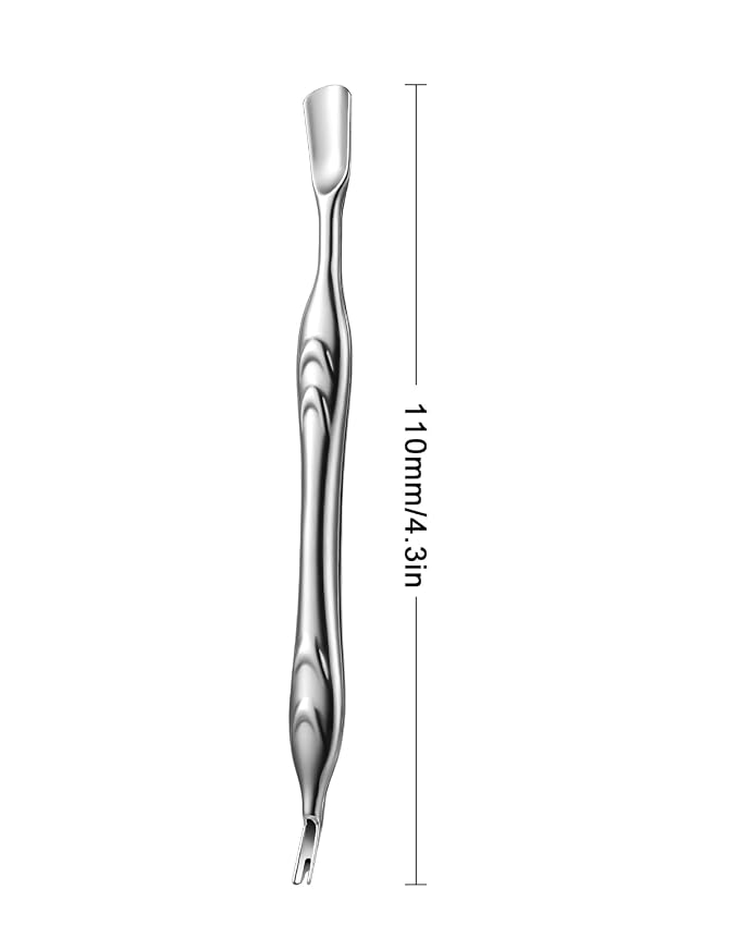 FERYES Cuticle Pusher with Fork, 2-in-1 Cuticle Trimmer Nail Care Tool - Image 7