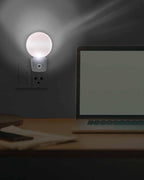 Night Lights Auto Sensor Pink Ombre Night Light Solid Color Round Lamp Plug-in - Image 7