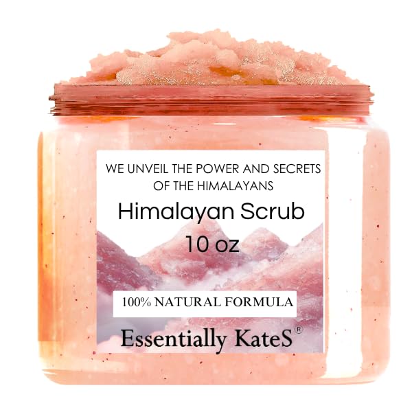 Himalayan Salt Body Scrub with Almond Oil, Exfoliating Mineral Formula by EssentiallyKateS