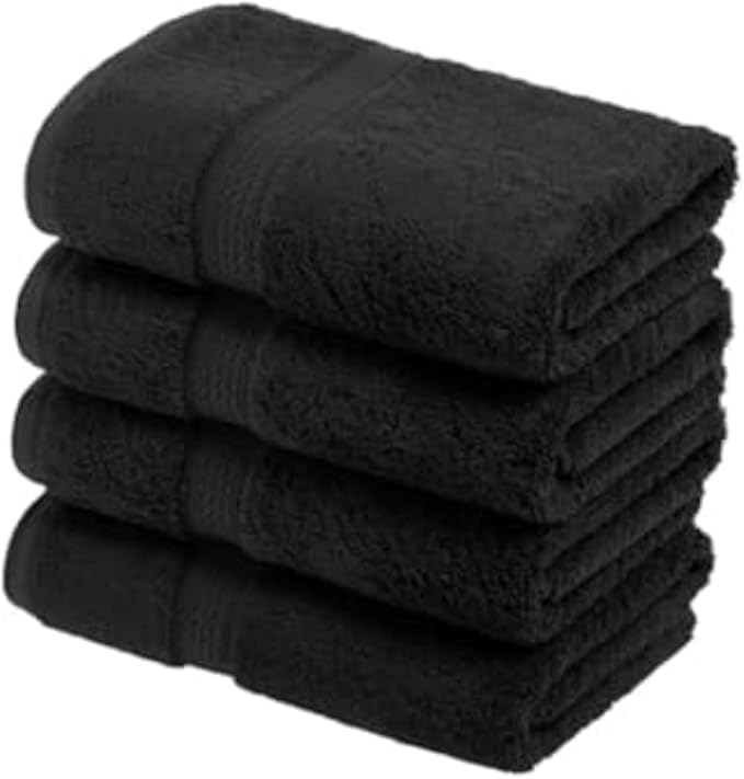 SUPERIOR Egyptian Cotton Pile Hand Towel Set of 4, Ultra Soft Luxury Towels by SUPERIOR