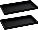 2PCS 11.8” L x 5” W Silicone Soap Dispenser Tray, Bathroom Sink Vanity Trays by BasedFloor