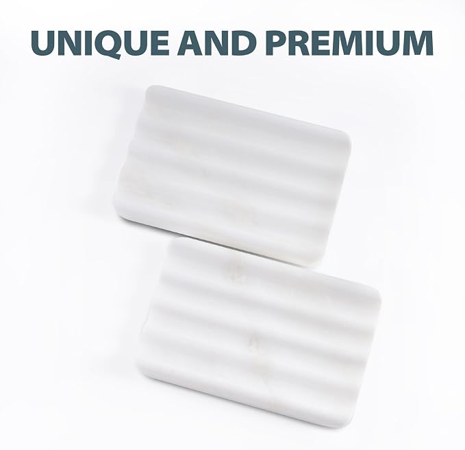2 Pcs Soap Holder for Bathroom, Marble Soap Dish for Kitchen Countertop - Image 5