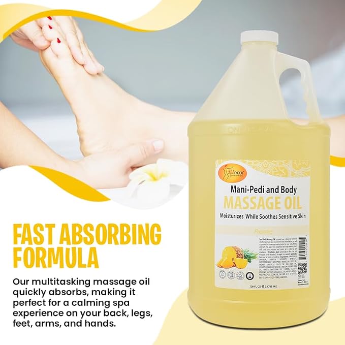SPA REDI - Massage Oil, 128 Oz - Professional Pedicure, Full Body Massage - Image 7