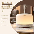 500ml Premium Essential Oil Diffuser, Quiet 4-in-1 Ultrasonic Aromatherapy - Image 2