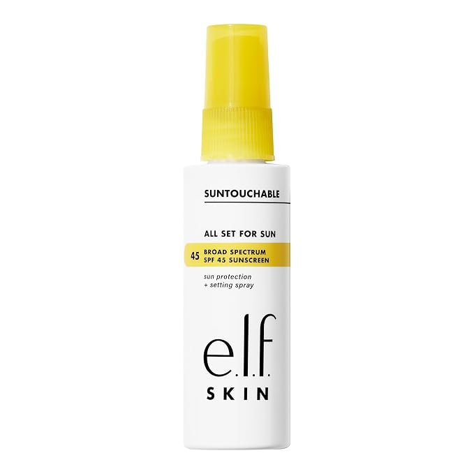 e.l.f. SKIN All Set For Sun SPF 45 Setting Spray, Weightless SPF Face by elf