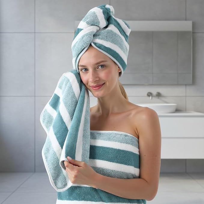 REDKISS Ultra Soft Bath Towel Set 6-Piece 35"x70" | 100% Microfiber, Highly - Image 2