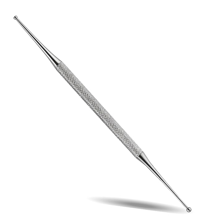 Curette Nail – Double Ball Tip Stainless Steel Nail Cleaner & Cuticle Remover – by MacsProfessional