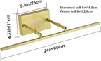 Aipsun Bathroom Vanity Light Brushed Gold Modern LED Vanity Lighting Over - Image 5