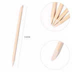 5PCS Orange Sticks for Nails Wooden Cuticle Pusher Sticks Manicure Pedicure - Image 3