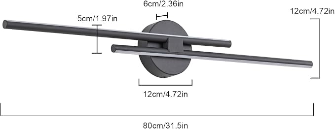 EDISLIVE Dimmable Modern LED Vanity Light Fixtures Bathroom Vanity Wall Lighting - Image 5