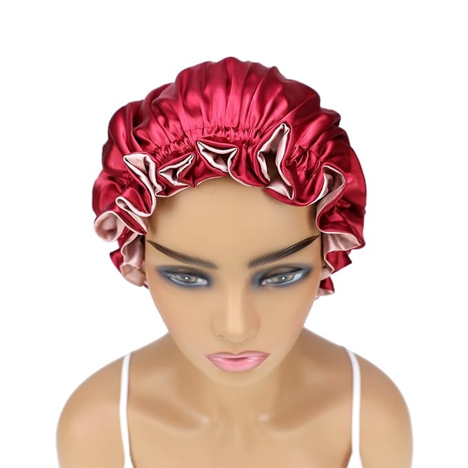 Adjustable Silk Satin Bonnet Hair Care Caps - Image 4