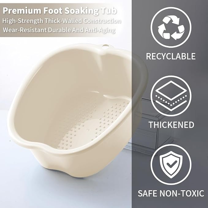 Foot Soaking Tub Large Size Foot Basin Sturdy Soaking Feet Bucket Massager Tub - Image 5