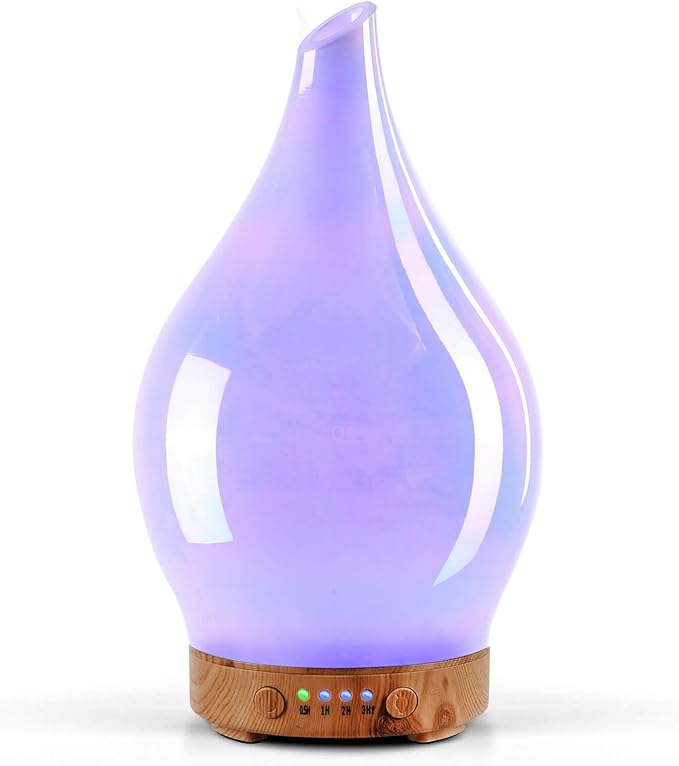 Porseme 150ml Essential Oil Diffuser Glass Color Changing Aroma Air Diffusers by Porseme
