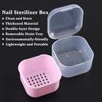 Nail Tool Sterilizer Box Plastic Disinfectant Container - Image 2