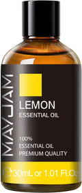 Lemon Essential Oil 30ML/1.01FL.OZ, MAYJAM Premium Lemon Oil Essential Oils by MAYJAM