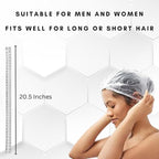 OMWAH 100 PCS Disposable Shower Caps Large Clear Waterproof Processing - Image 2