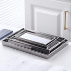 Jewelry Dish Tray Ceramic Trinket Tray Rectangte Vanity Makeup Mirror Tray - Image 9