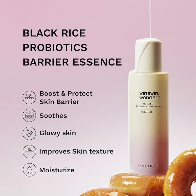 haruharu Wonder Black Rice Probiotics Barrier Essence, 4.05 fl.oz, Skin - Image 2