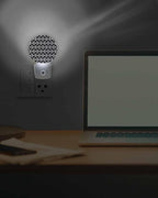 Night Lights Auto Sensor Black Diamond Night Light Geometric Rhombus Round Lamp - Image 7