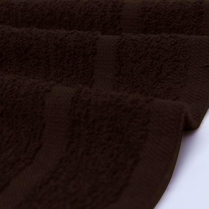 Avalon Towels Cotton Washcloths 24-Pack – 12 x 12 Inch Brown Super Soft & - Image 5