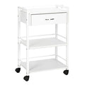 Salon Trolley Cart with Wheels, Wooden Rolling Storage Station, Mobile Utility by OmySalon