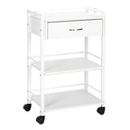 Salon Trolley Cart with Wheels, Wooden Rolling Storage Station, Mobile Utility by OmySalon