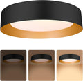 Bargeni 16.5 Inch LED Ceiling Light Fixture, Dimmable Flush Mount Matte Black by Bargeni