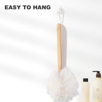 White Loofah with Handle - Image 6