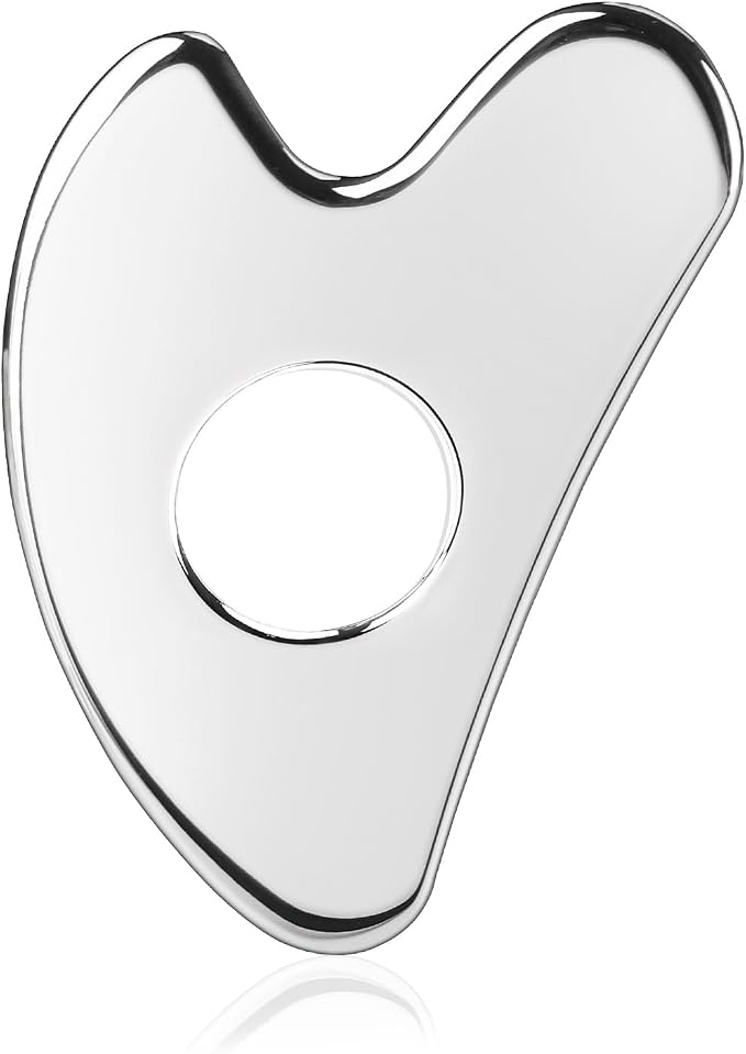 BTYMS Gua Sha Facial Tools Stainless Steel, Heart Shaped Guasha Tool by BTYMS