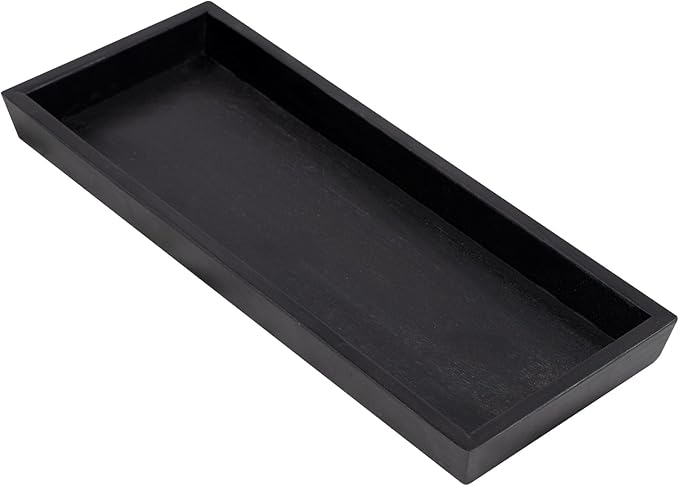 MAONAME Black Bathroom Vanity Tray, Rustic Long Narrow Tray, Rectangle by MAONAME