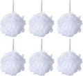 Bath Sponge Loofah Shower Pouf White Mesh Shower Puff Pack of 6 by iboodi