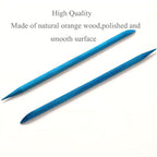 100 Pcs Orange Wood Nail Sticks Double Sided Multi Functional Cuticle Pusher - Image 5