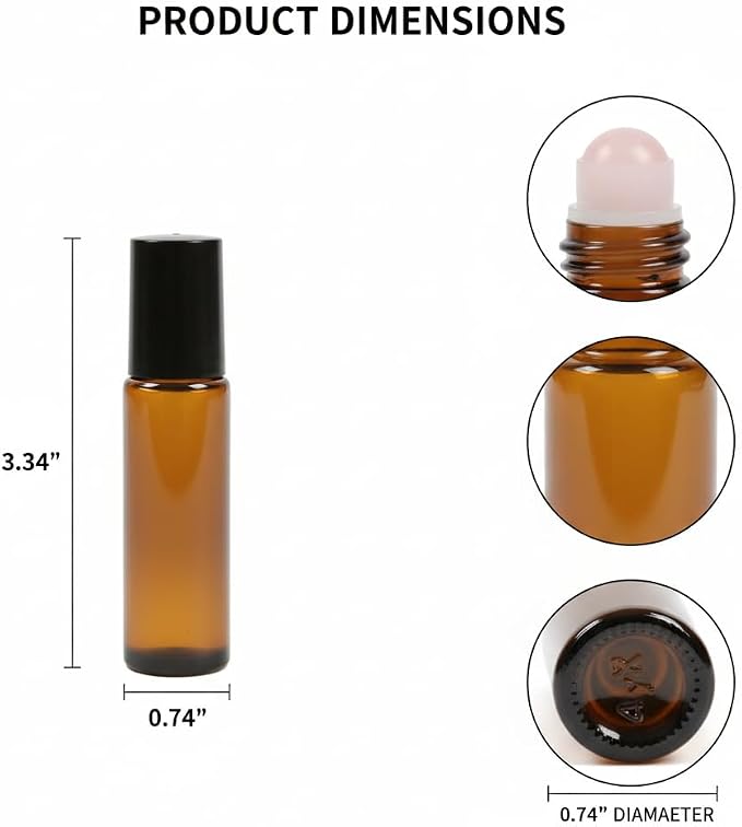 4 PACK Roller Bottles for Essential Oils - Image 2