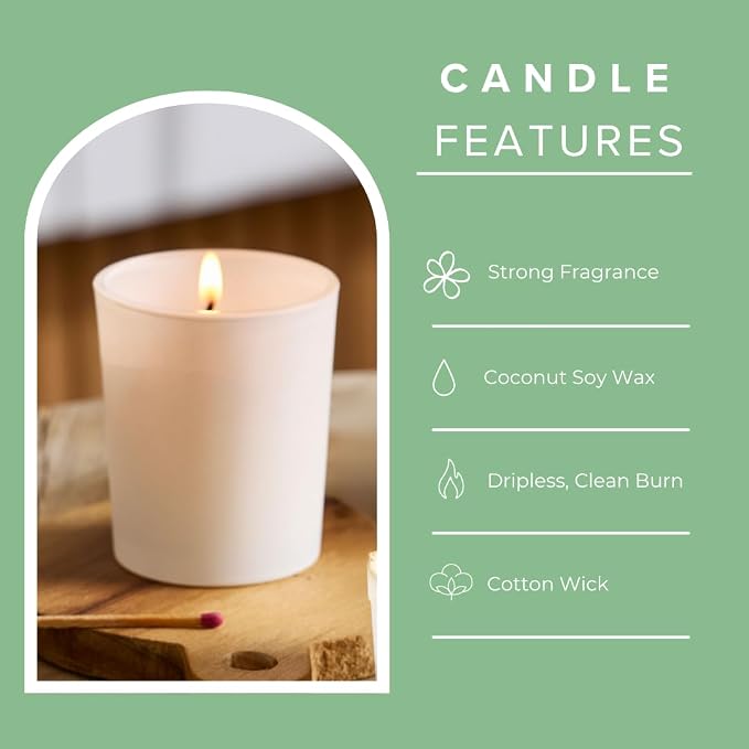 Simply Soson Scented Votive Candles, Bulk Set of 24 White Sage Small Candles - Image 3