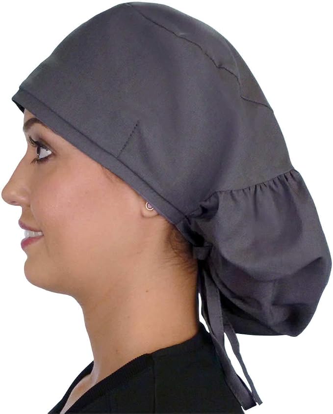 Sparkling EARTH Big Hair Ponytail Classic Surgical Style Scrub Working Cap - Image 5