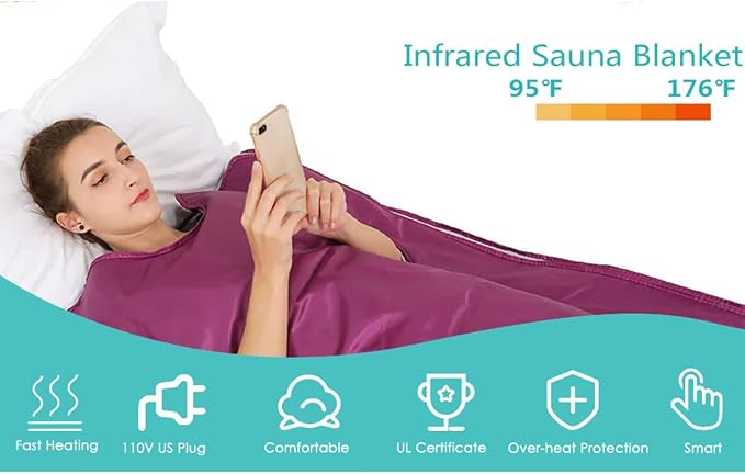 Natural Jade and Tourmaline Heat Far Infrared Sauna Blanket Home Sauna Bed - Image 5