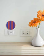 Night Lights Auto Sensor Purple Orange Night Light Gradient Color Stripe Round - Image 4