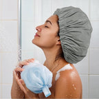 Reusable Shower Cap for Women, Large Waterproof Shower Bonnet - Image 4