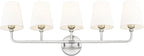 Bathroom Light Fixtures, 5 Light Brushed Nickel Vanity Lights by Metwet