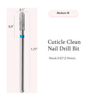 10pcs Safety Round Barrel Cuticle Drill Bits, Carbide Diamond Nail Bits - Image 3